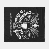 Feiern Neuer Anfang Weinglas Illustration Fleecedecke (Vorderseite (Horizontal))