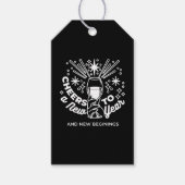 Feiern Neuer Anfang Weinglas Illustration Geschenkanhänger (Vorderseite)