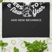 Feiern Neuer Anfang Weinglas Illustration Geschirrtuch (Gefaltet)