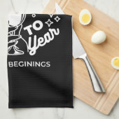 Feiern Neuer Anfang Weinglas Illustration Geschirrtuch (Viertel Falte)