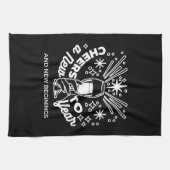 Feiern Neuer Anfang Weinglas Illustration Geschirrtuch (Horizontal)