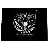 Feiern Neuer Anfang Weinglas Illustration Große Geschenktüte (Vorderseite)