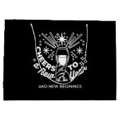 Feiern Neuer Anfang Weinglas Illustration Große Geschenktüte (Rückseite)