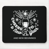 Feiern Neuer Anfang Weinglas Illustration Mousepad (Vorne)