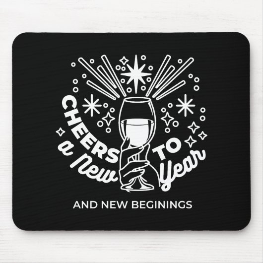 Feiern Neuer Anfang Weinglas Illustration Mousepad (Vorne)