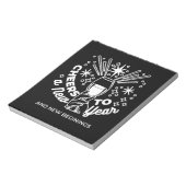 Feiern Neuer Anfang Weinglas Illustration Notizblock (Rotiert)