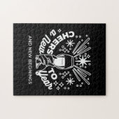 Feiern Neuer Anfang Weinglas Illustration Puzzle (Horizontal)