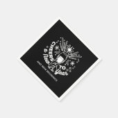 Feiern Neuer Anfang Weinglas Illustration Serviette (Ecke)