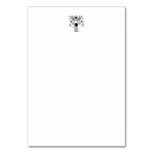 Feiern Neuer Anfang Weinglas Illustration Tischnummer (Rückseite)