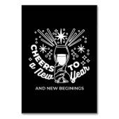 Feiern Neuer Anfang Weinglas Illustration Tischnummer (Vorderseite)