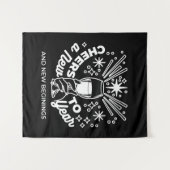 Feiern Neuer Anfang Weinglas Illustration Wandteppich (Vorderseite (Horizontal))