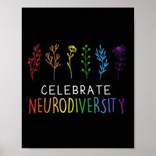 Feiern Neurodivergenz Psychische Autismus im Krieg Poster
