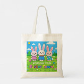 Feiern Osterfarbene Bunnies Tragetasche (Rückseite)