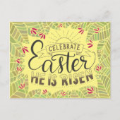 Feiern Osterfeier Er wird gelb sonniger Ostern Postkarte (Vorderseite)