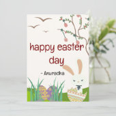 Feiern Ostern: Ein Tag der Freude und Erneuerung Feiertagskarte (Stehend Vorderseite)