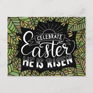 Feiern Ostern Er kommt zu Ostern Postkarte