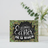 Feiern Ostern Er kommt zu Ostern Postkarte (Stehend Vorderseite)