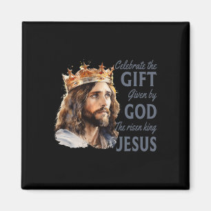 Feiern Ostern Jesus der König ist Christlich Magnet