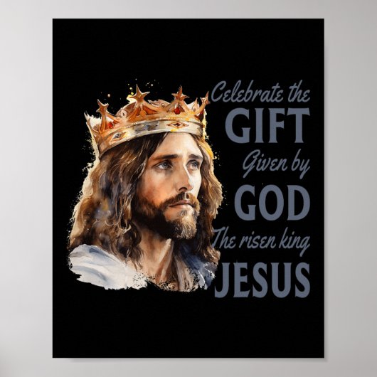 Feiern Ostern Jesus der König ist Christlich Poster (Vorne)