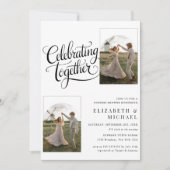 Feiern Paare Dusche Arch Foto Einladung (Vorderseite)