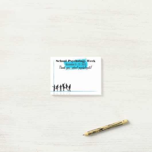 Feiern Post-It von der Post-it Klebezettel (Auf Schreibtisch)