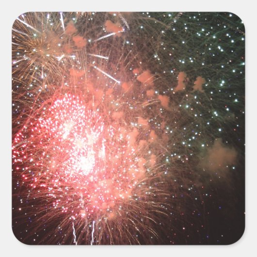 FEIERN! QUADRATISCHER AUFKLEBER (Vorderseite)