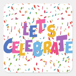 Feiern Quadratischer Aufkleber