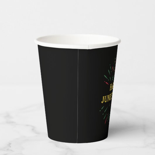 Feiern Schwarzer Unabhängigkeitstag Happy Juneteen Pappbecher (Rechts)