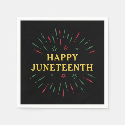 Feiern Schwarzer Unabhängigkeitstag Happy Juneteen Serviette (Vorderseite)