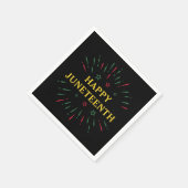 Feiern Schwarzer Unabhängigkeitstag Happy Juneteen Serviette (Ecke)