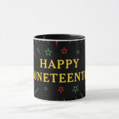Feiern Schwarzer Unabhängigkeitstag Happy Juneteen Tasse (Zentrum)