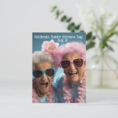 Feiern Senior Citizens Day Postkarte (Stehend Vorderseite)