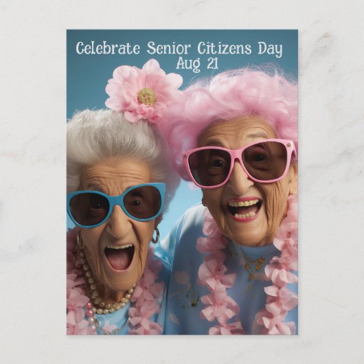 Feiern Senior Citizens Day Postkarte (Vorderseite)