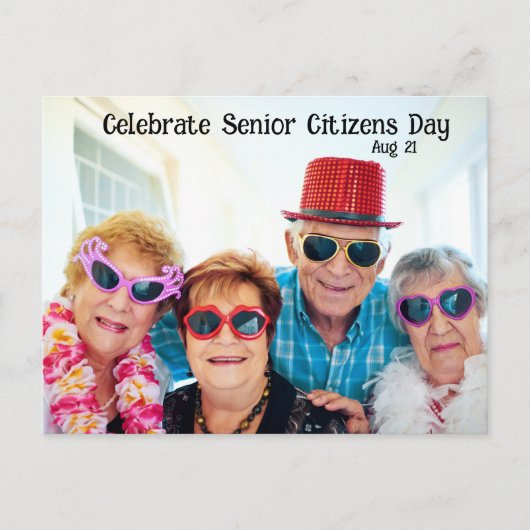 Feiern Senior Citizens Day Postkarte (Vorderseite)
