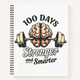 Feiern Sie 100 Schultage: Notebooks und Journalist Notizblock