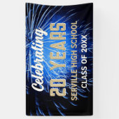 Feiern Sie 20 Jahre! Blauer Wiedersehen-Banner Banner (Vertikal)