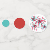 Feiern Sie! 4. Juli Patriotic Rocket Pop Popsicle Konfetti (Rückseiten)