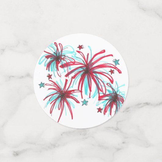 Feiern Sie! 4. Juli Patriotic Rocket Pop Popsicle Konfetti (Klein Vorderseite)