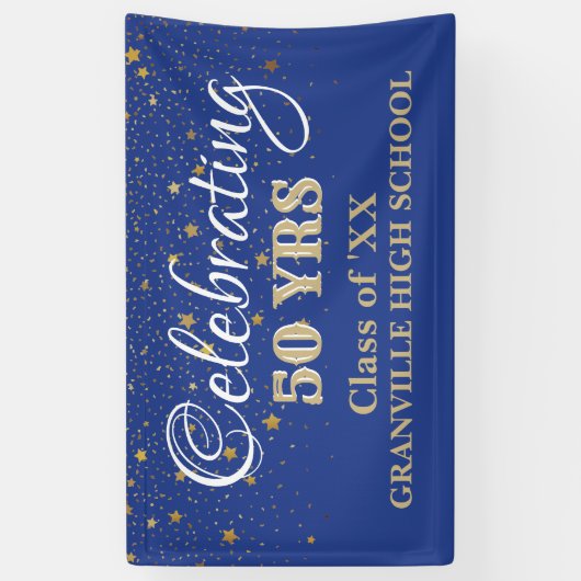 Feiern Sie 50 Jahre! Wiedersehen-Banner der CUSTOM Banner (Vertikal)