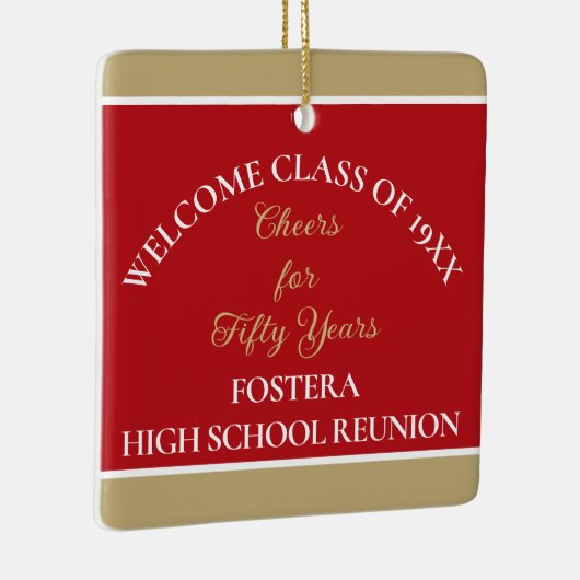 Feiern Sie! 50. Klasse-Wiedersehen Keramikornament (Rechts)