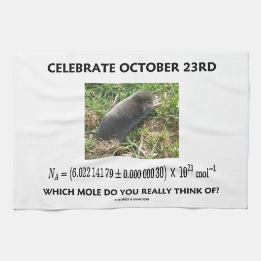 Feiern Sie am 23. Oktober, das Mole wirklich an Handtuch (Horizontal)