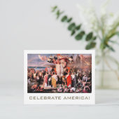 Feiern Sie Amerika. 4. Juli Fine Art Postkarte (Stehend Vorderseite)