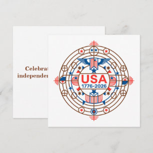 Feiern Sie Amerikas 250. Geburtstag Feiertagskarte