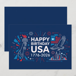 Feiern Sie Amerikas 250. Jubiläum Feiertagskarte