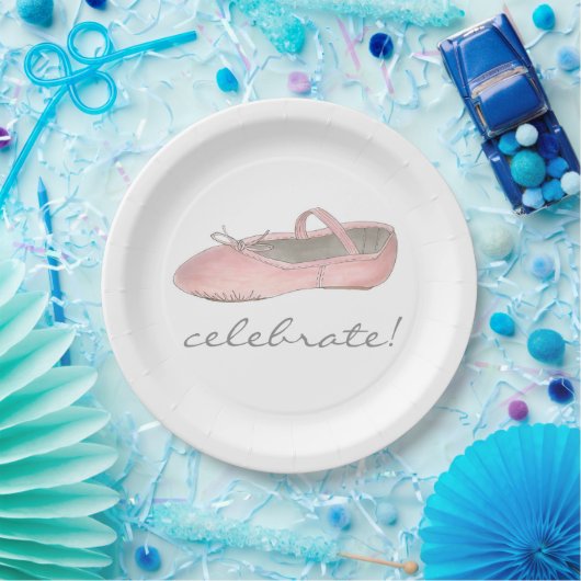 Feiern Sie! Ballerina Ballett Tanz Erwägung Geburt Pappteller (Party)