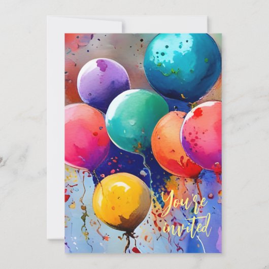 Feiern Sie! Benutzerdefinierter Text Einladung (Rückseite)