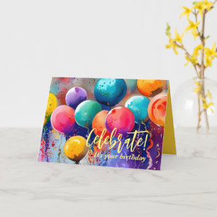 Feiern Sie! Benutzerdefinierter Text Karte