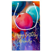 Feiern Sie! Benutzerdefinierter Text Kleine Geschenktüte (Rückseite)