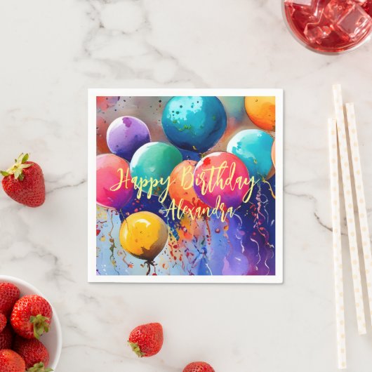 Feiern Sie! Benutzerdefinierter Text Serviette (Beispiel)