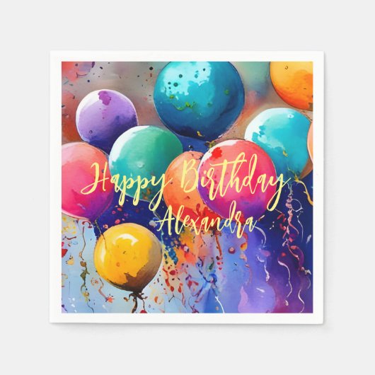 Feiern Sie! Benutzerdefinierter Text Serviette (Vorderseite)